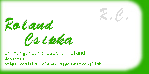 roland csipka business card